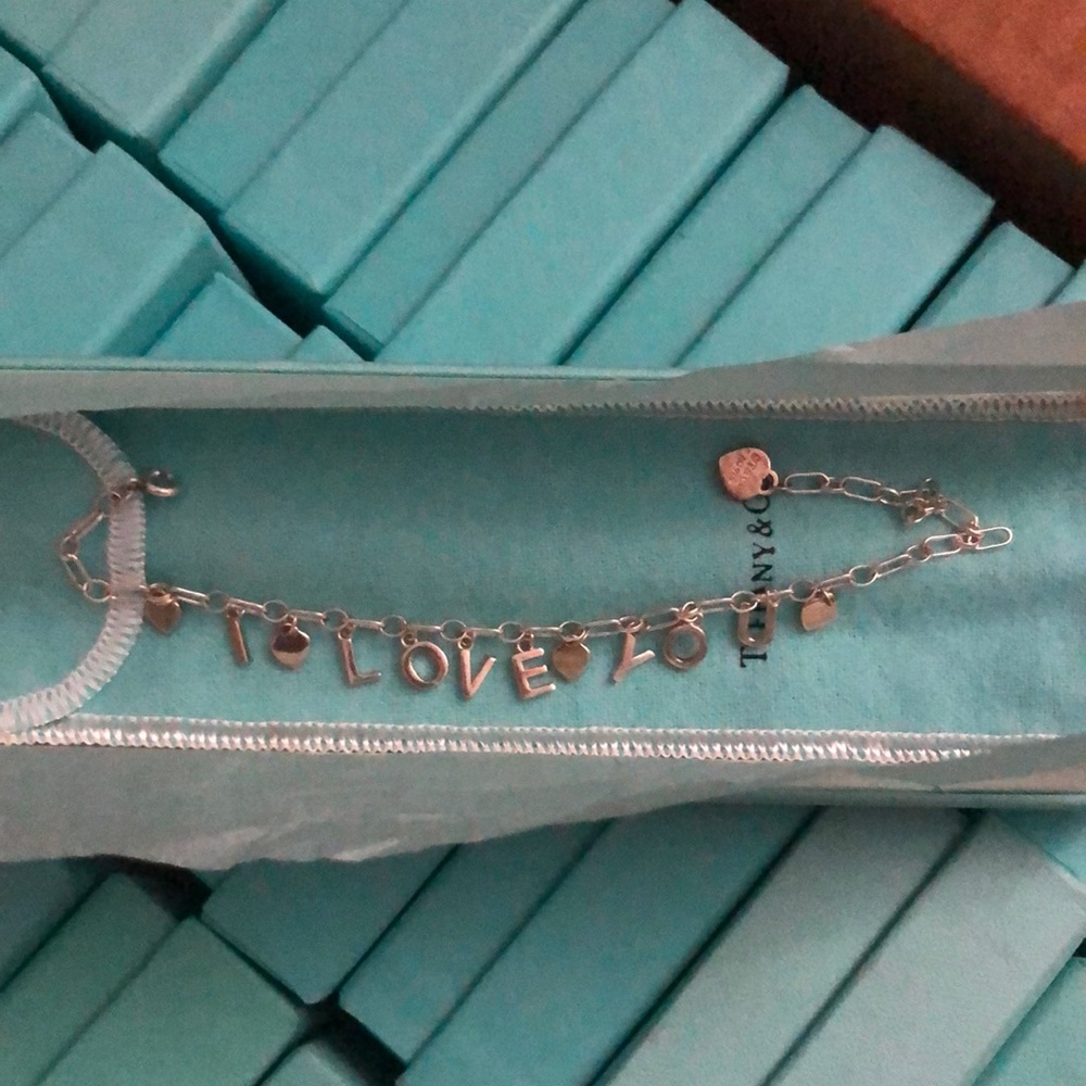 Tiffany & Co. Silver Love Charm Bracelet